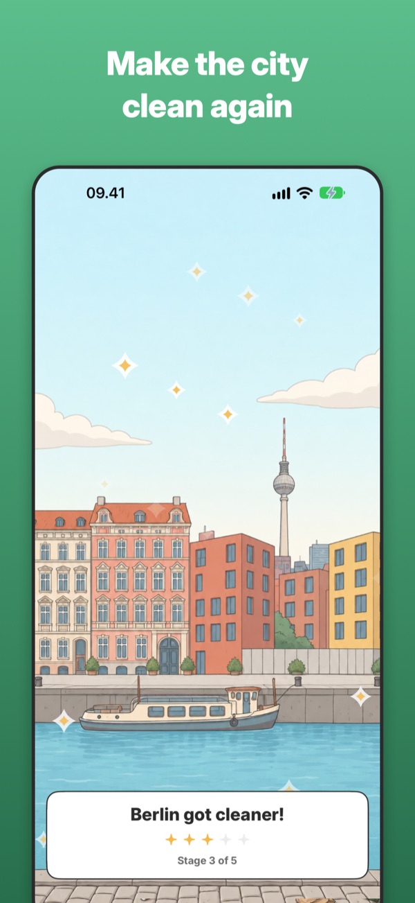 The city view, getting cleaner as you progress